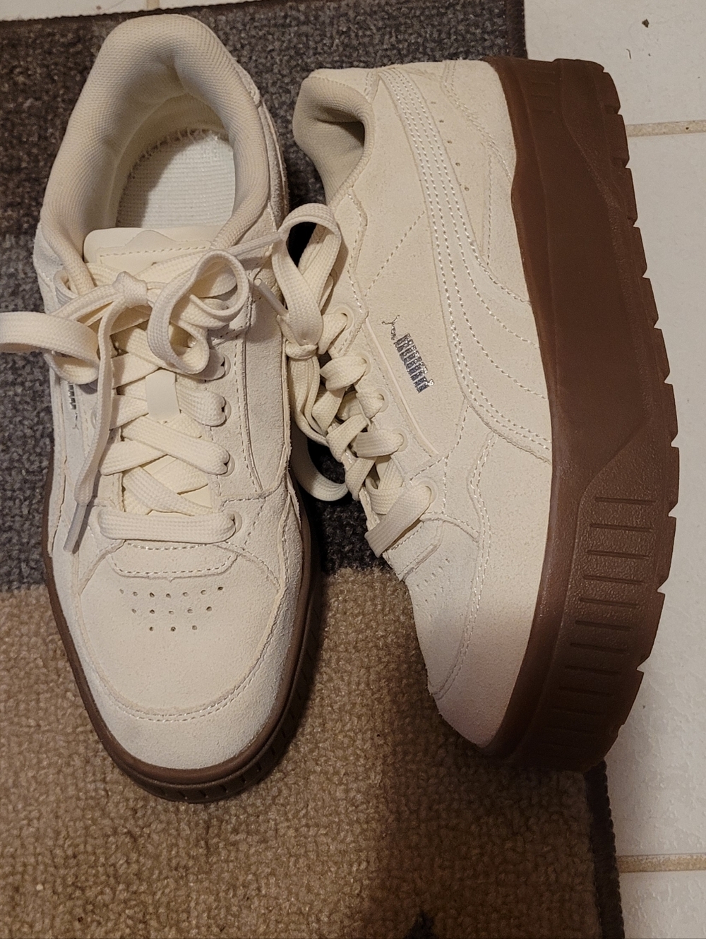 NEW PUMA Toasted Almond Karmen II Idol Platform Sneaker 8.5 WOMENS - Picture 4 of 7
